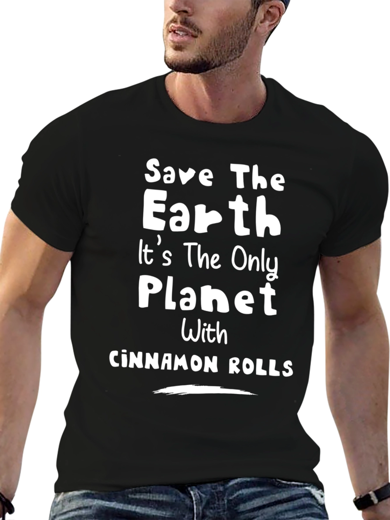 Save The Earth Cinnamon Rolls Funny Graphic T-Shirt