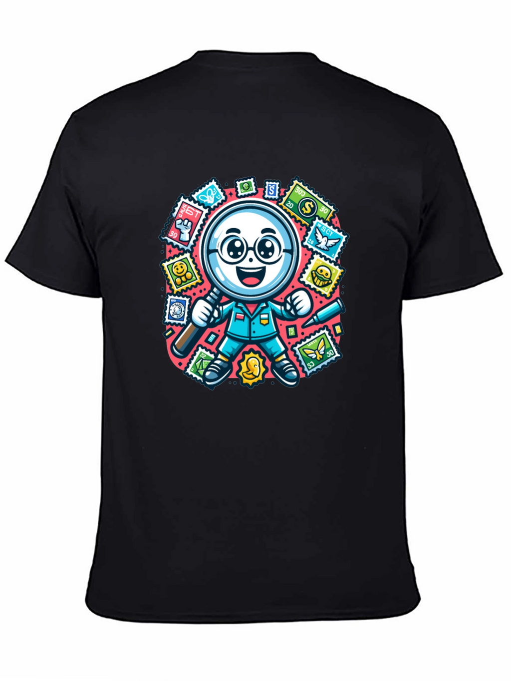 Stamp Collector T-Shirt: Magnifying Fun!