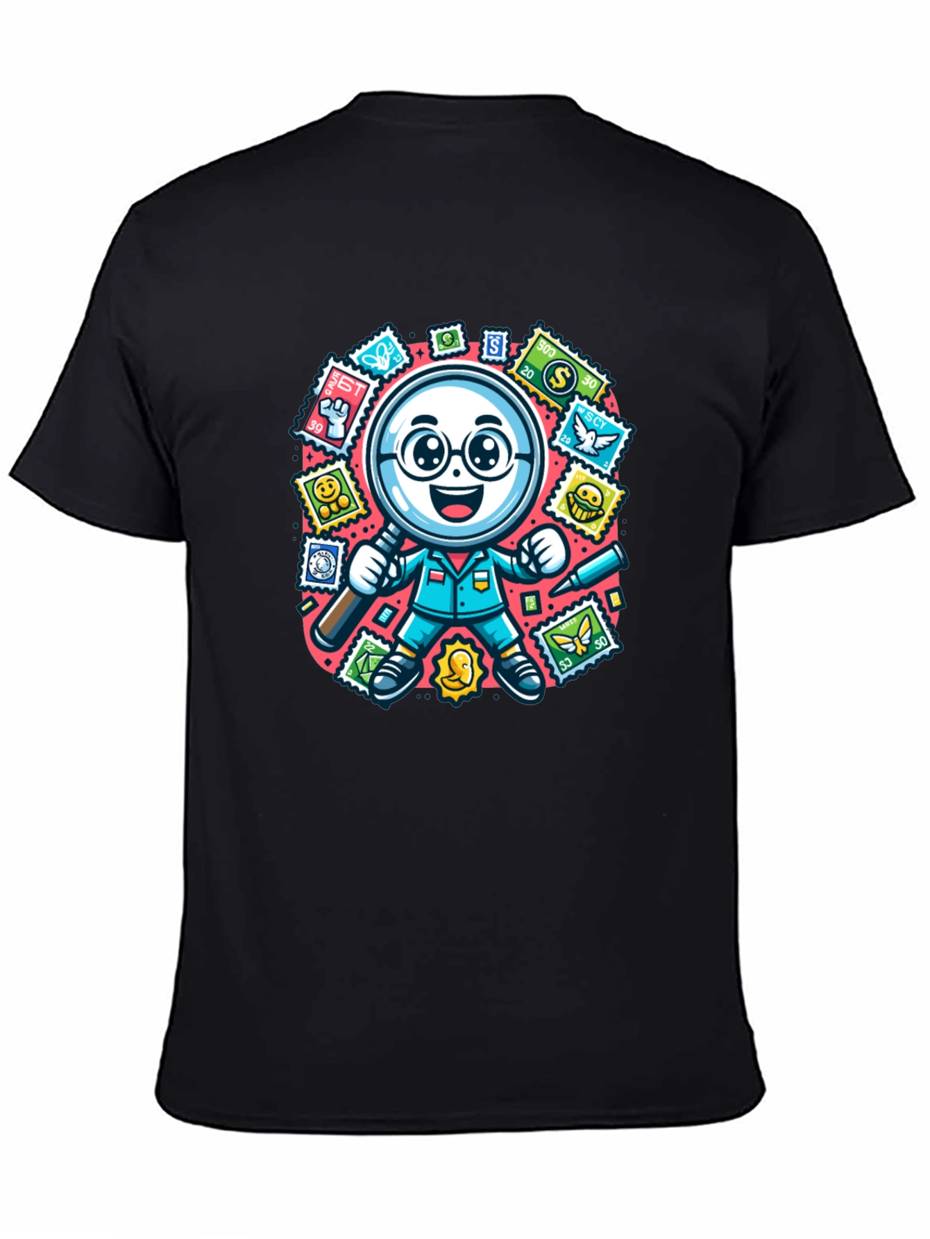 Stamp Collector T-Shirt: Magnifying Fun!