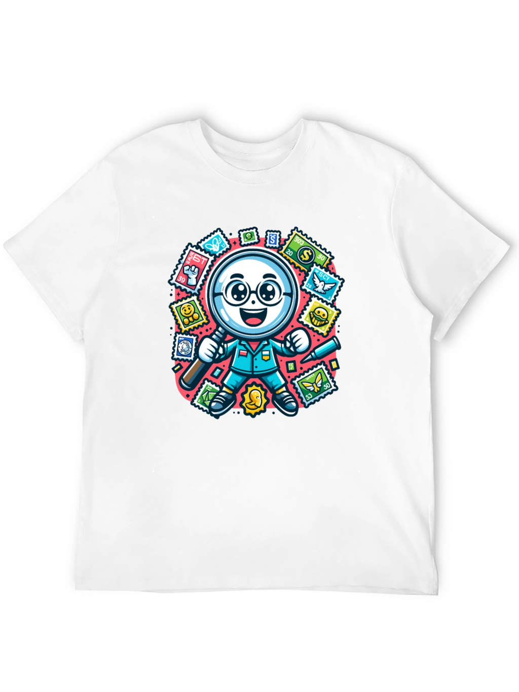 Stamp Collector T-Shirt: Magnifying Fun!