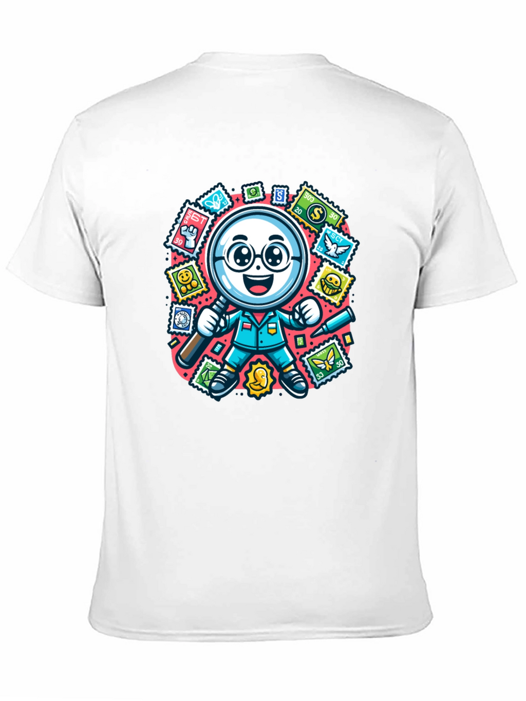 Stamp Collector T-Shirt: Magnifying Fun!