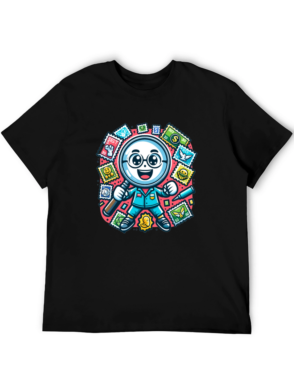 Stamp Collector T-Shirt: Magnifying Fun!