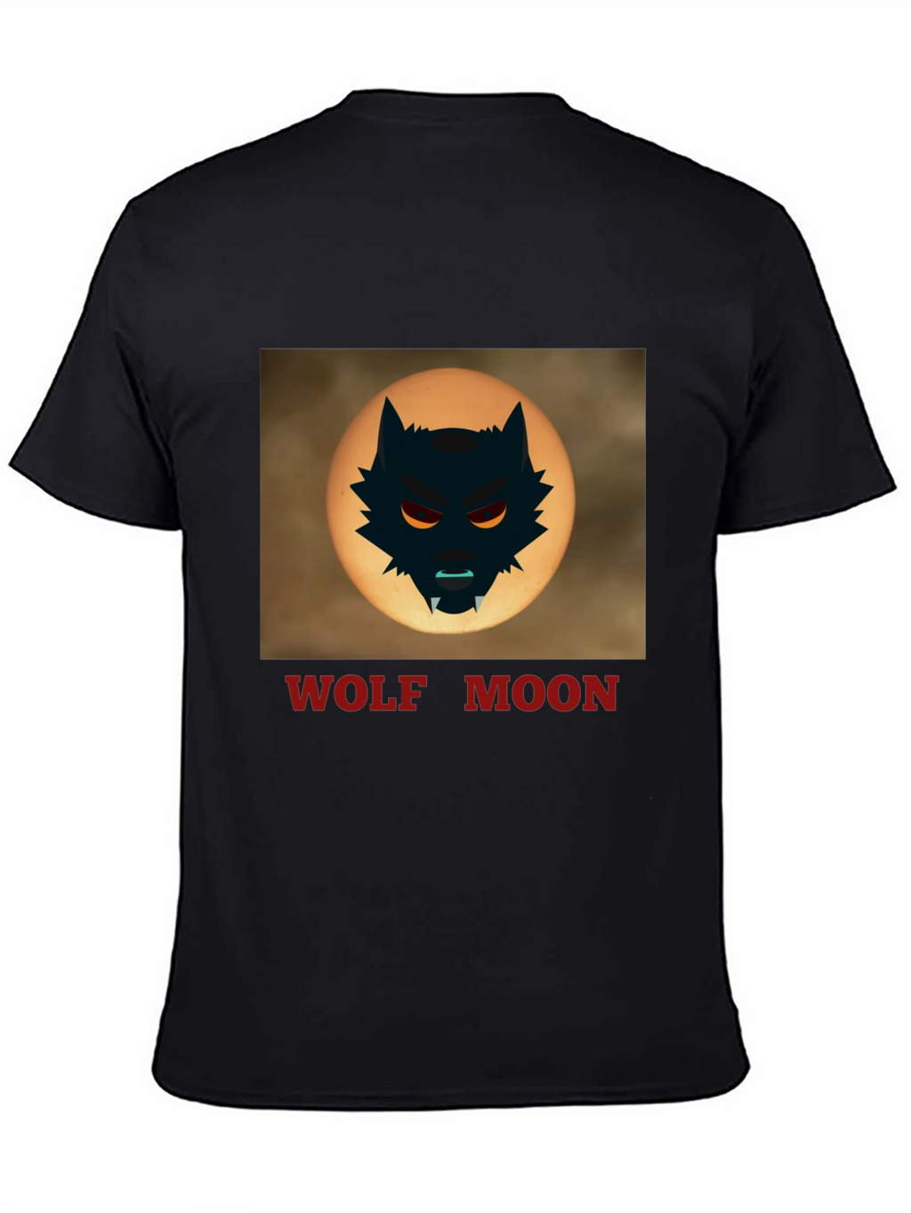 Wolf Moon Graphic Tee - Black Cotton T-Shirt
