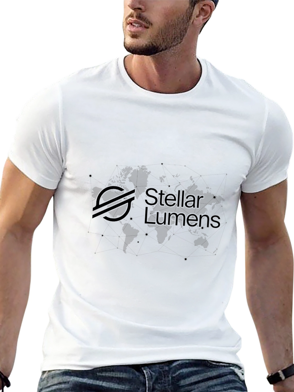 Stellar Lumens Black T-Shirt - Crypto Inspired Fashion