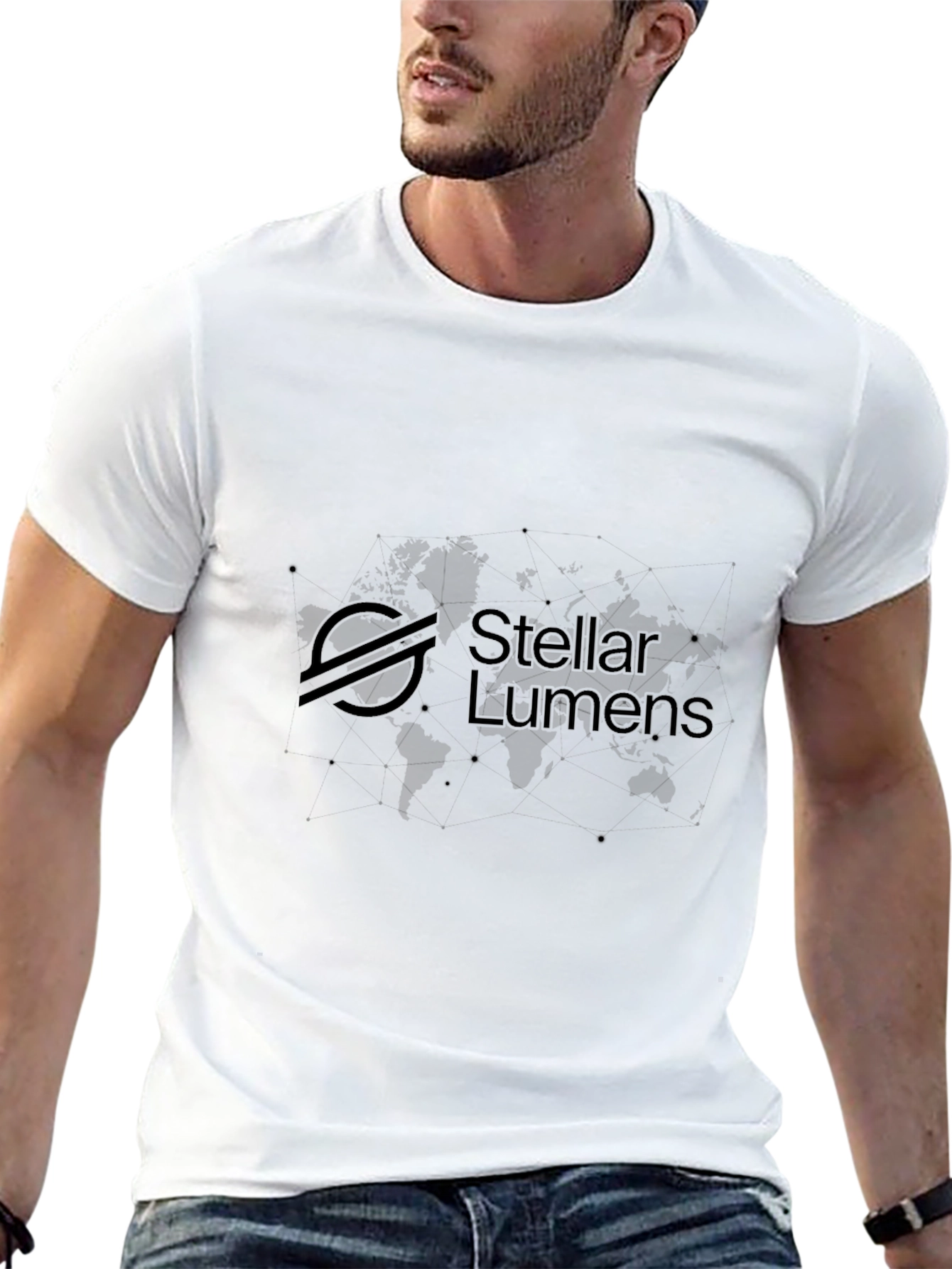 Stellar Lumens Black T-Shirt - Crypto Inspired Fashion