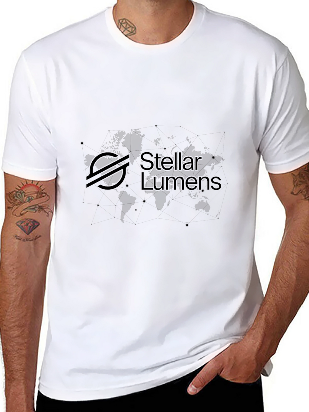 Stellar Lumens Black T-Shirt - Crypto Inspired Fashion