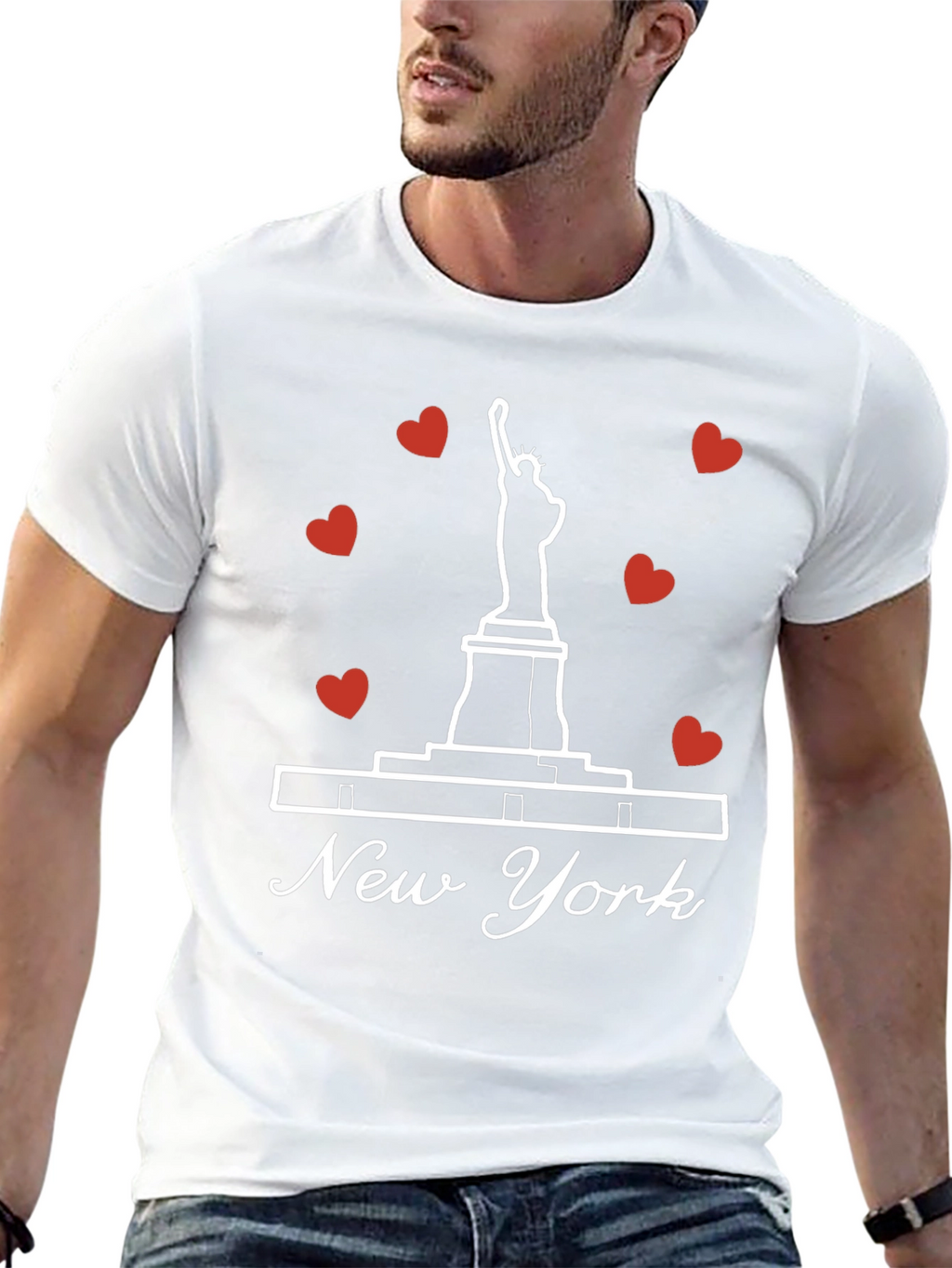 New York Statue of Liberty Heart T-Shirt