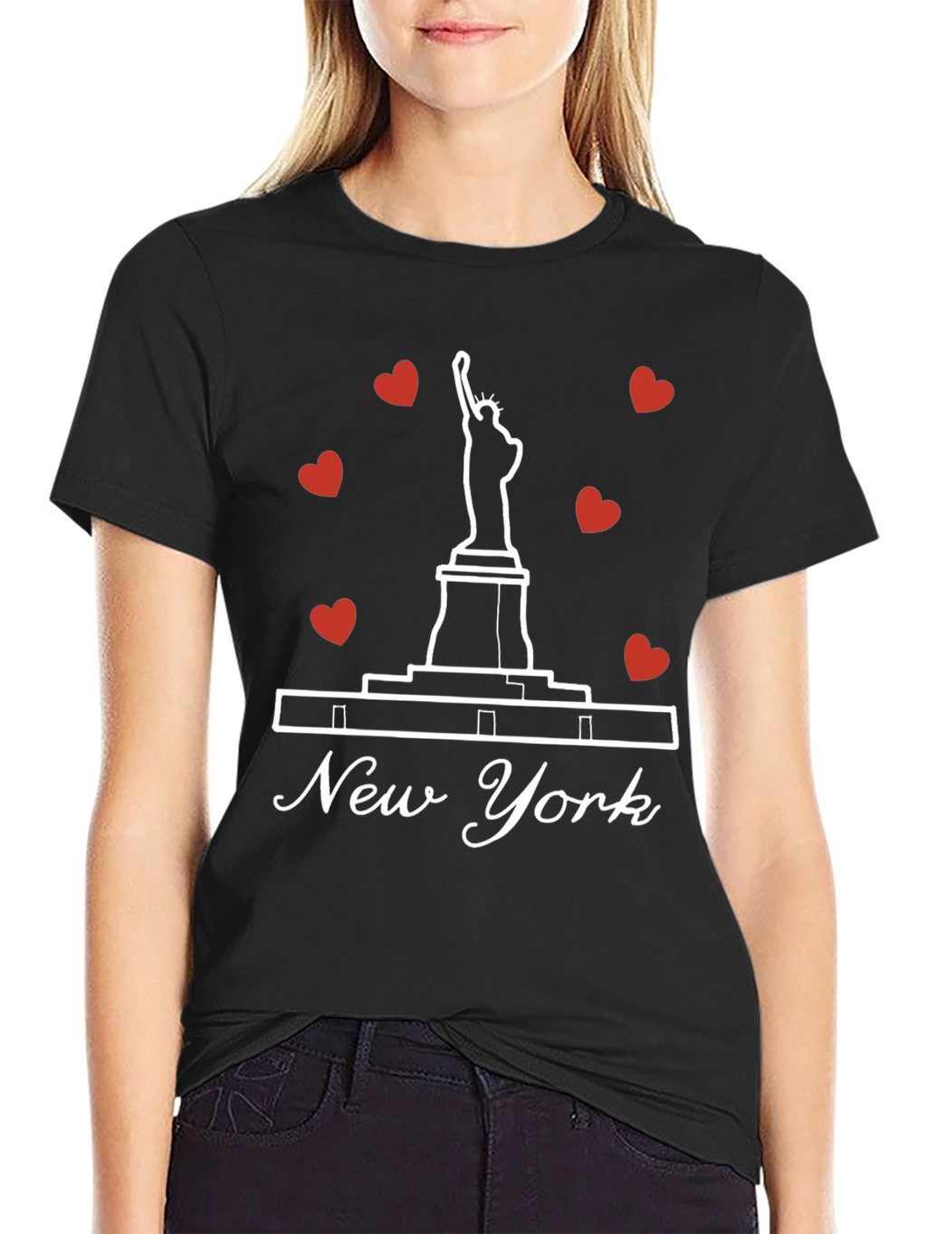 New York Statue of Liberty Heart T-Shirt