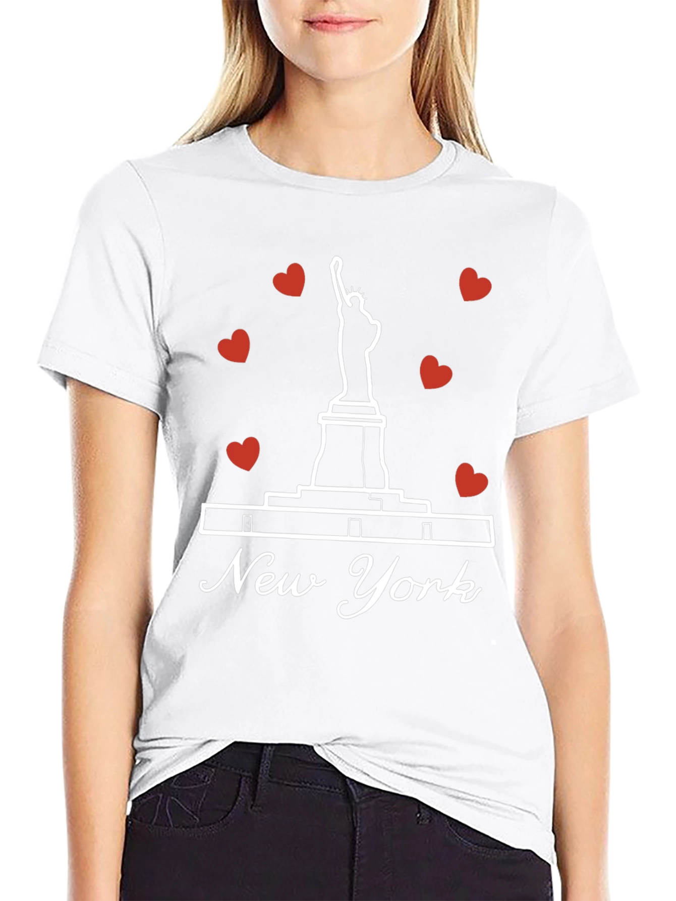 New York Statue of Liberty Heart T-Shirt