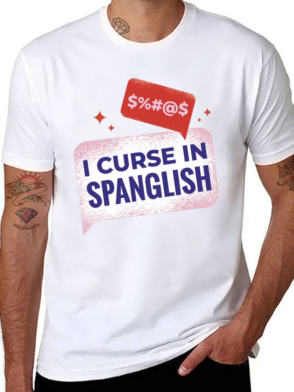 Spanglish Curse T-Shirt - Black Cotton Tee