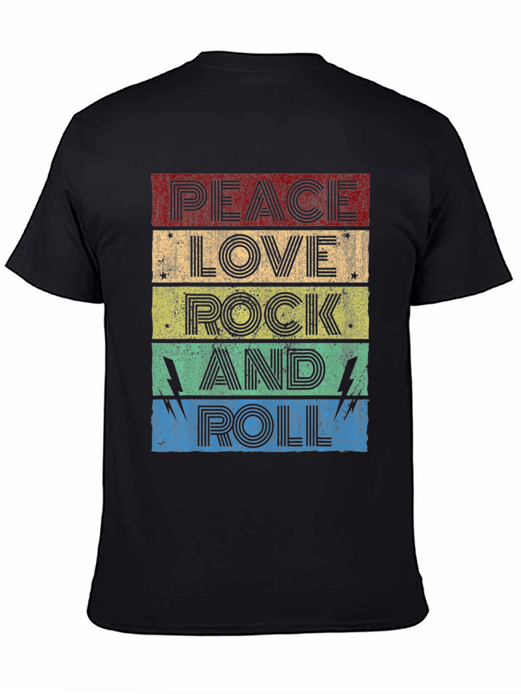 Peace Love Rock and Roll Graphic T-Shirt