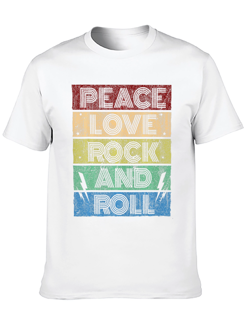 Peace Love Rock and Roll Graphic T-Shirt
