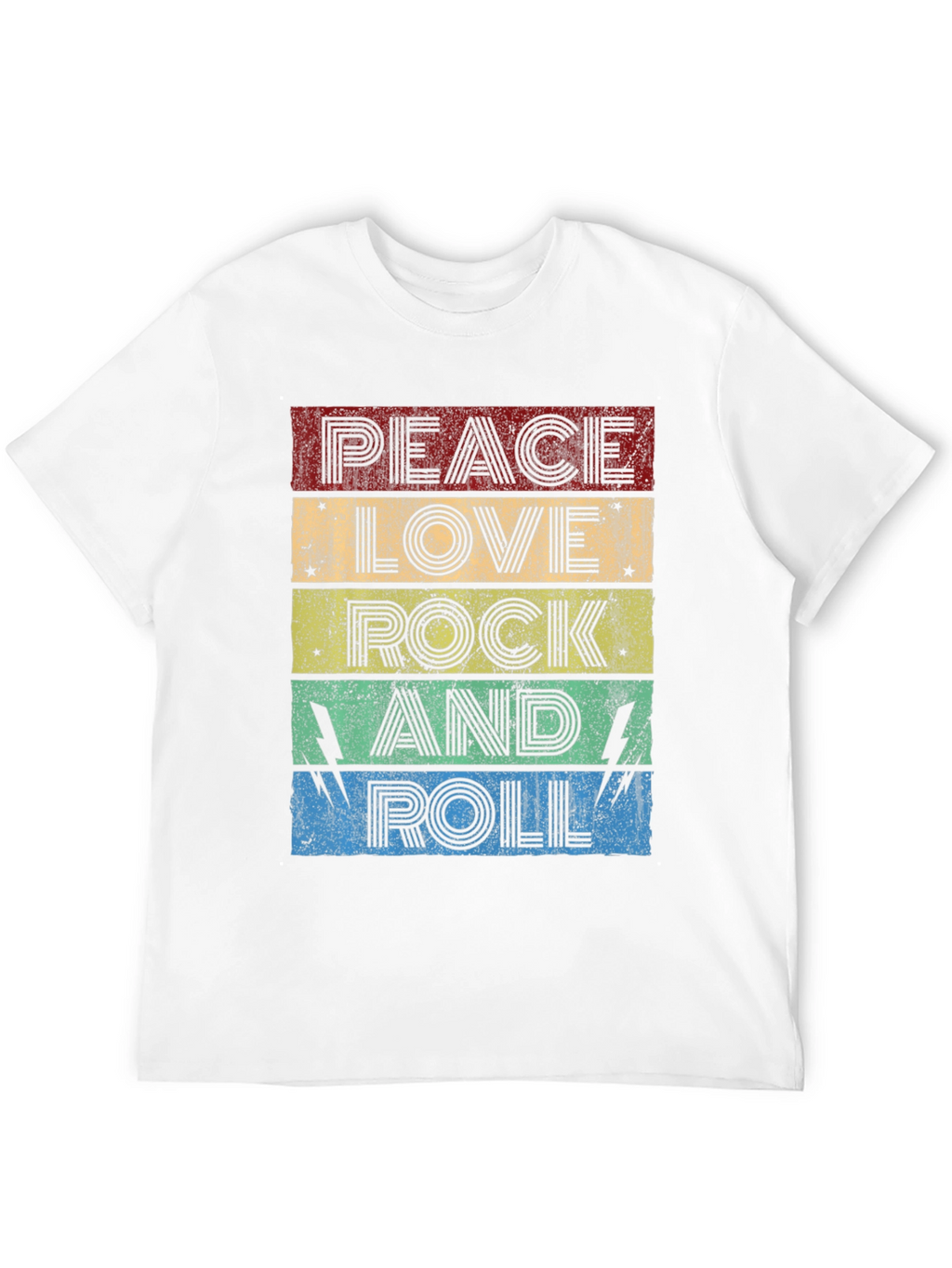 Peace Love Rock and Roll Graphic T-Shirt