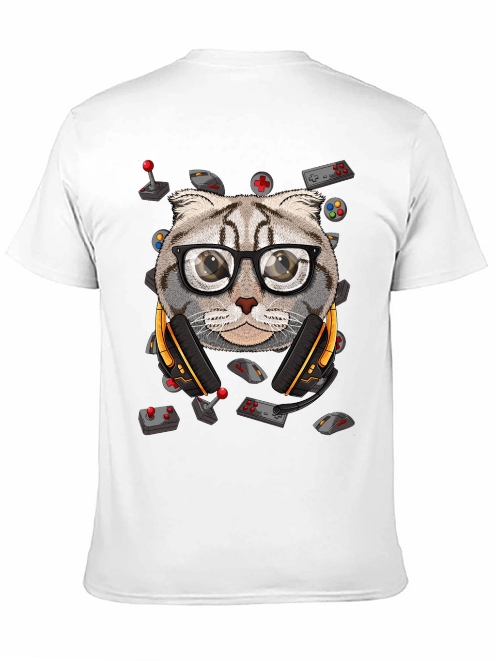 Gamer Cat T-Shirt - Cool Graphic Tee