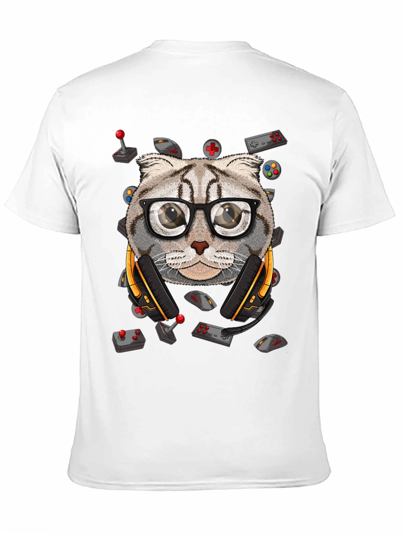 Gamer Cat T-Shirt - Cool Graphic Tee