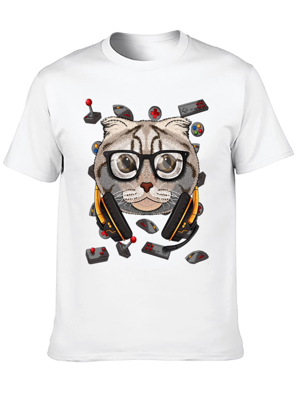 Gamer Cat T-Shirt - Cool Graphic Tee