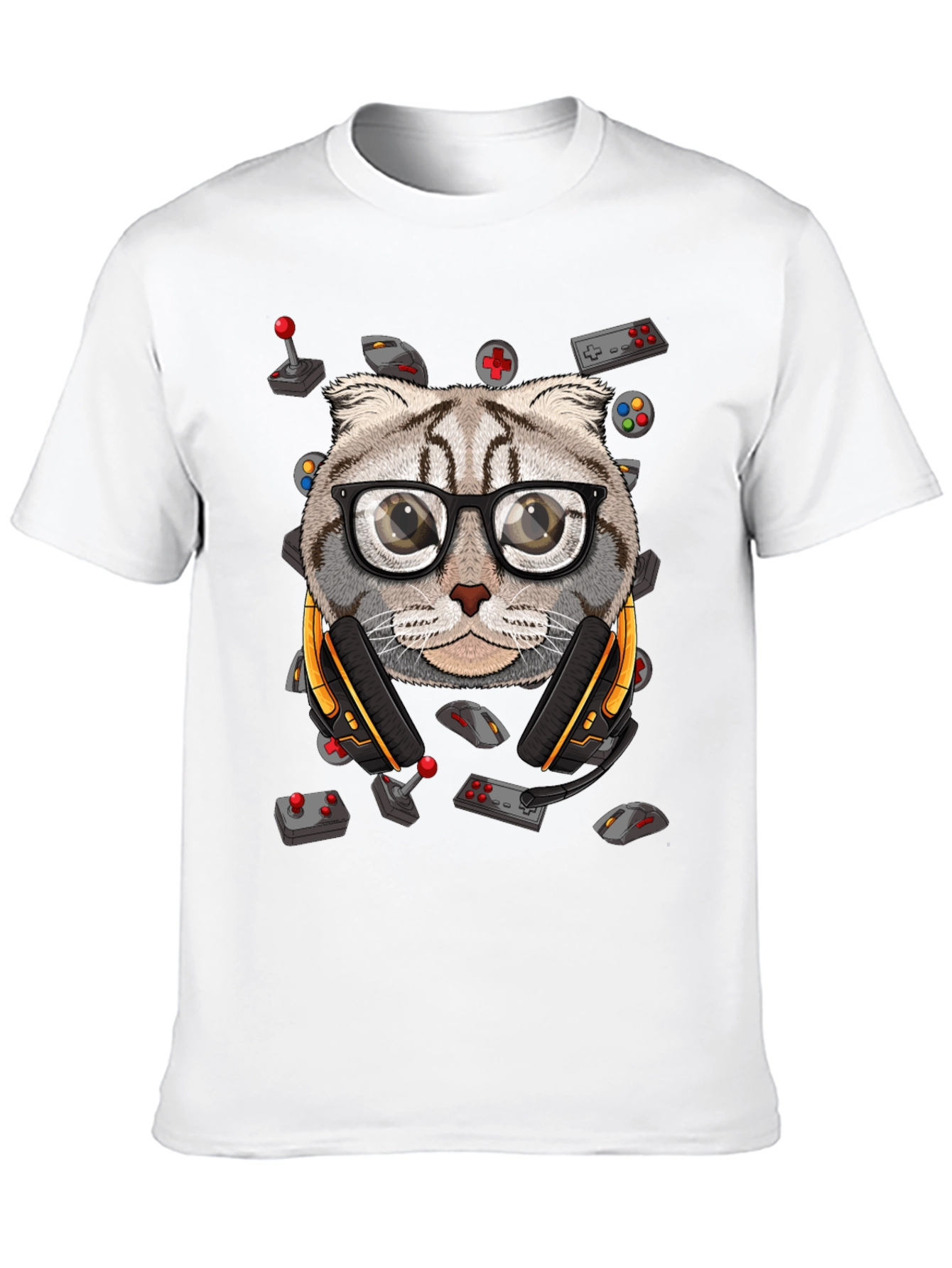 Gamer Cat T-Shirt - Cool Graphic Tee
