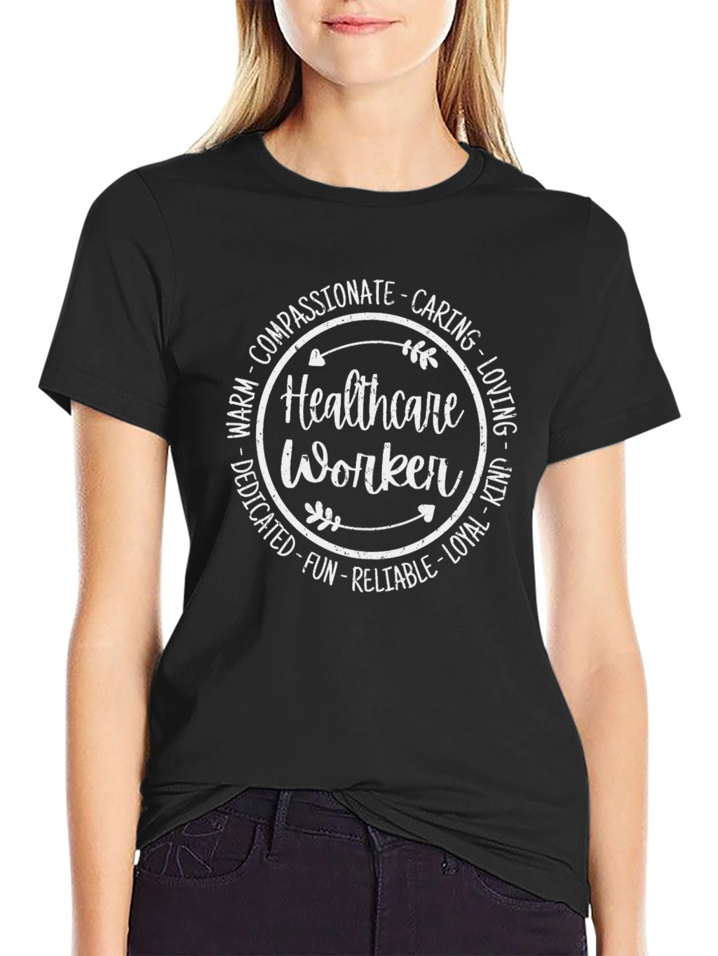 Healthcare Worker Tee - Compassionate Caring Design