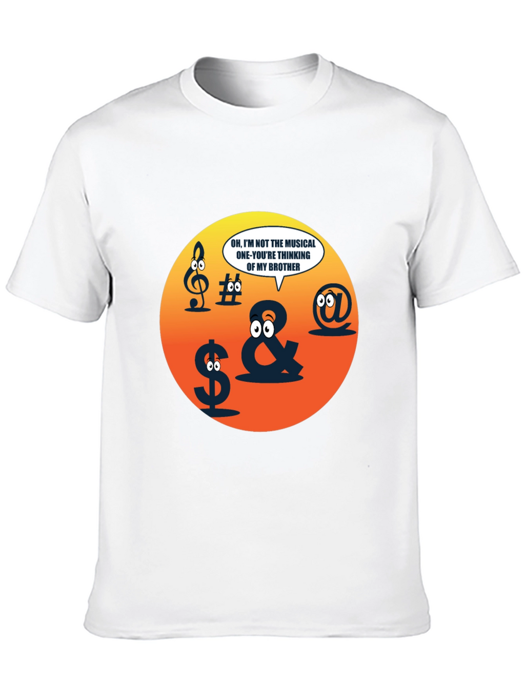 Funny Musical Pun Black T-Shirt - Graphic Symbols
