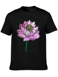Lotus Flower Graphic T-Shirt - Relaxed Fit