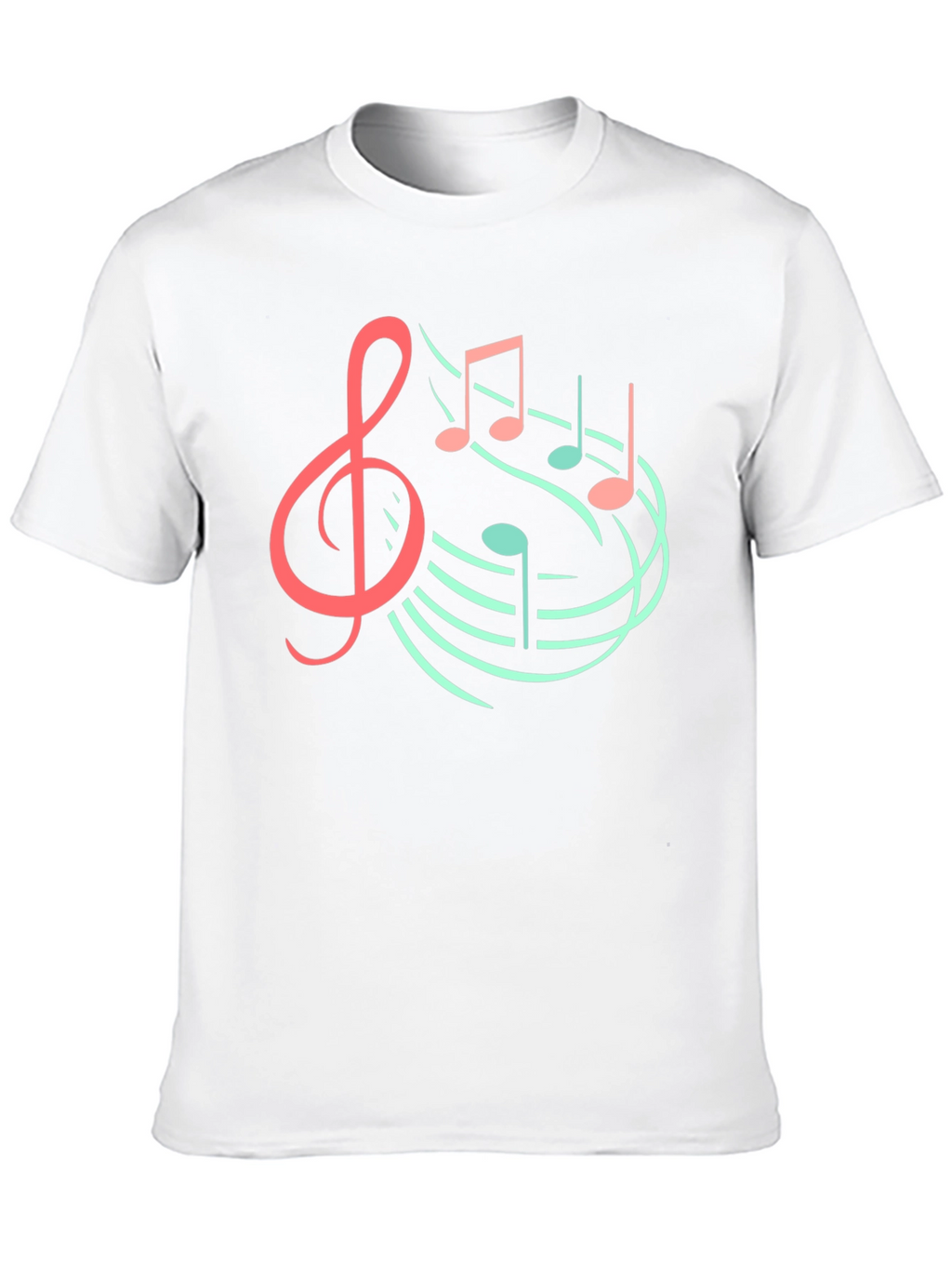 Musical Note Graphic Tee - Black Cotton T-Shirt