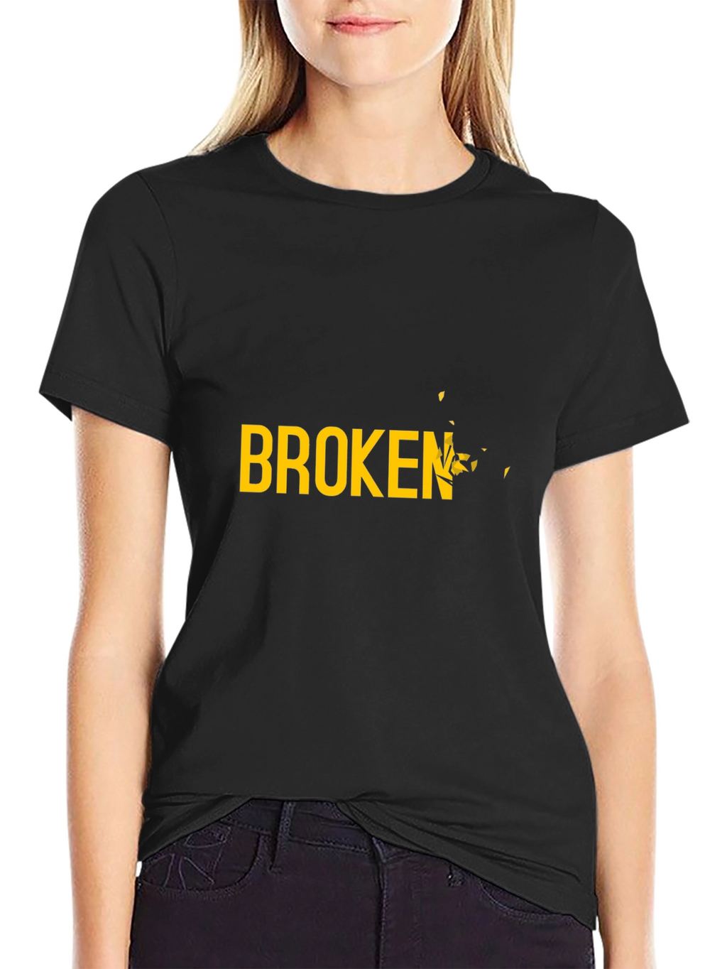 Broken Graphic Black T-Shirt