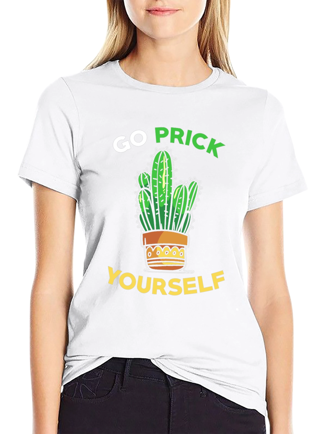 Go Prick Yourself T-Shirt Sarcastic Cactus Tee