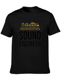 Sound Engineer Graphic T-Shirt - Black