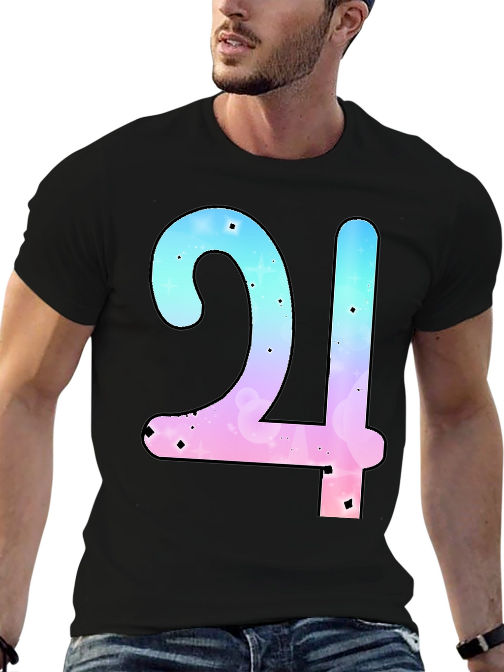 Galaxy Number 24 Black T-Shirt