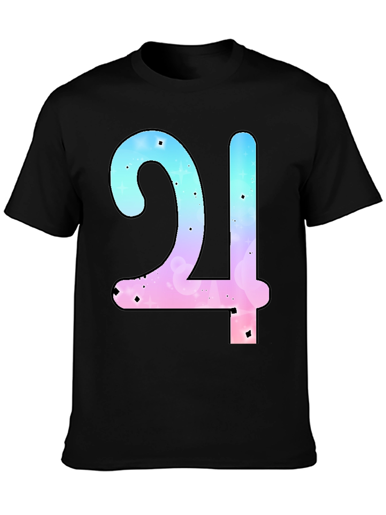 Galaxy Number 24 Black T-Shirt