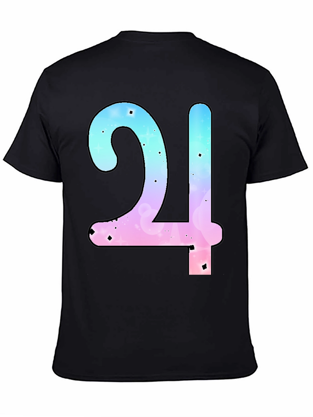 Galaxy Number 24 Black T-Shirt