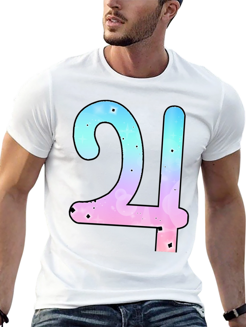 Galaxy Number 24 Black T-Shirt