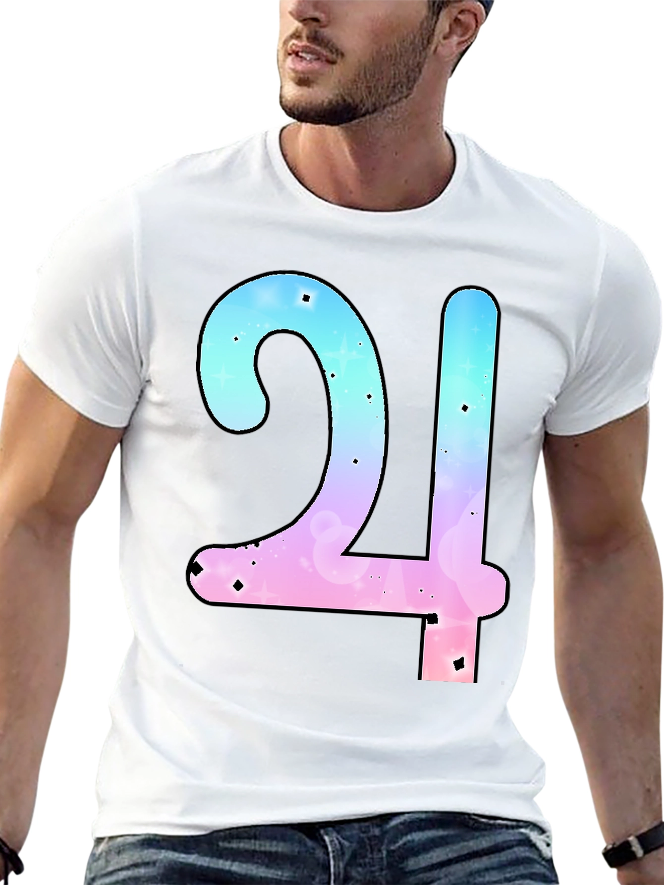 Galaxy Number 24 Black T-Shirt