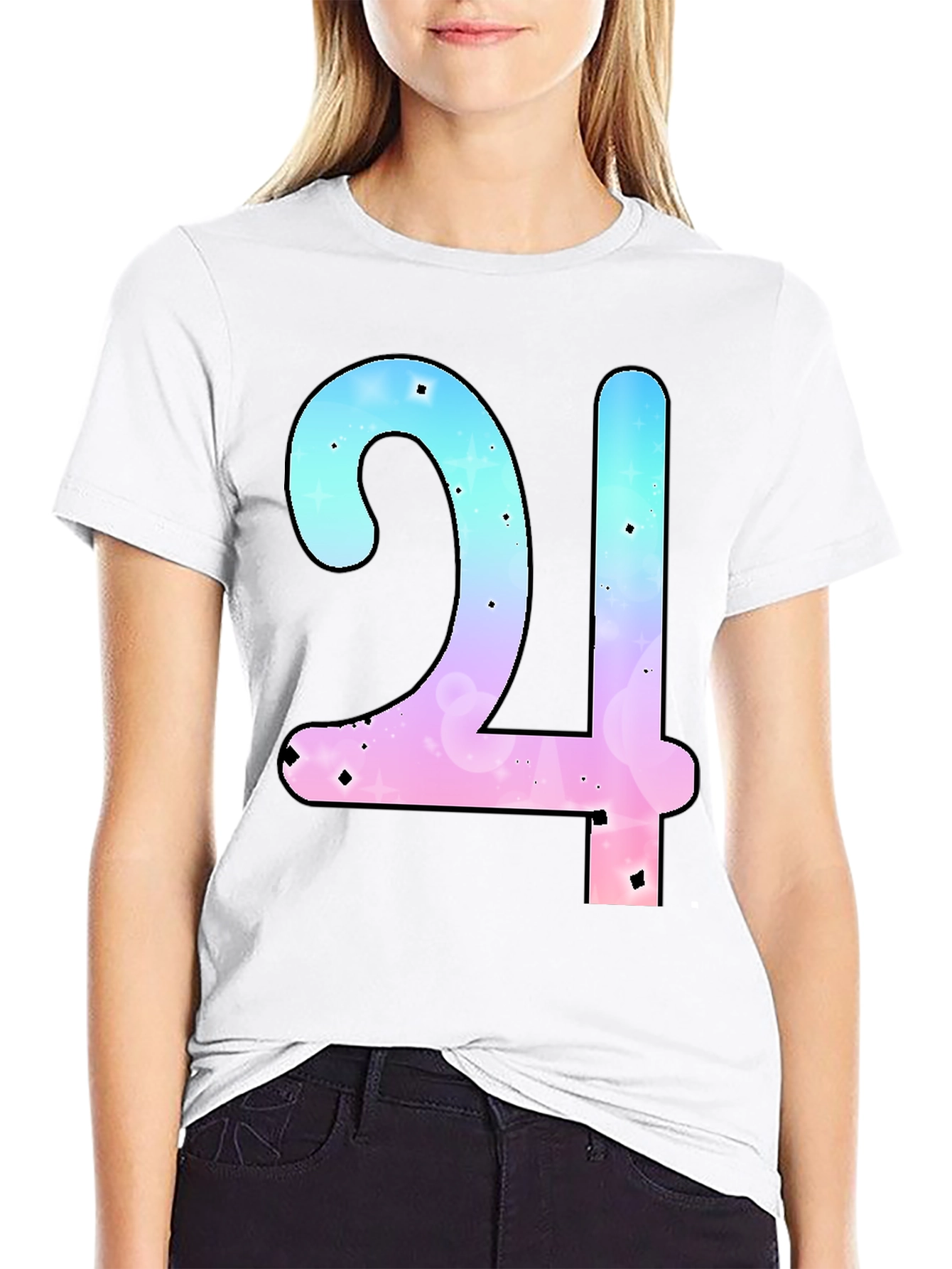 Galaxy Number 24 Black T-Shirt