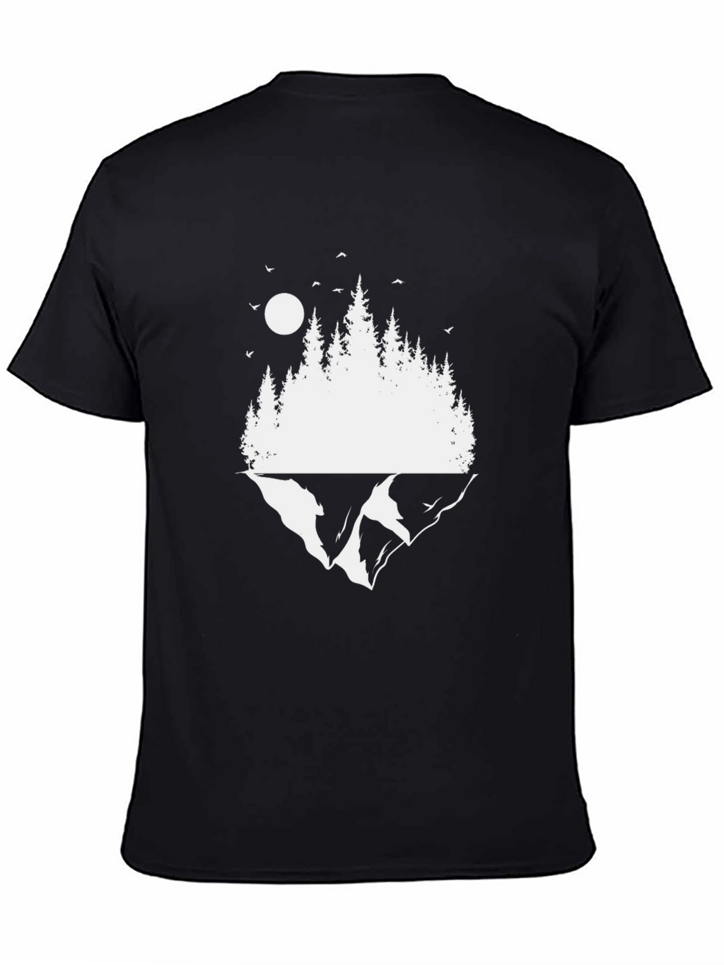Nature Scene Graphic Black T-Shirt