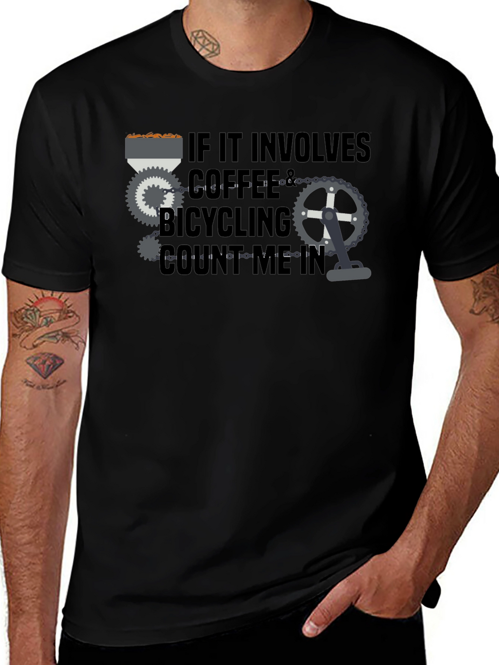 Coffee & Bicycling T-Shirt - Count Me In!