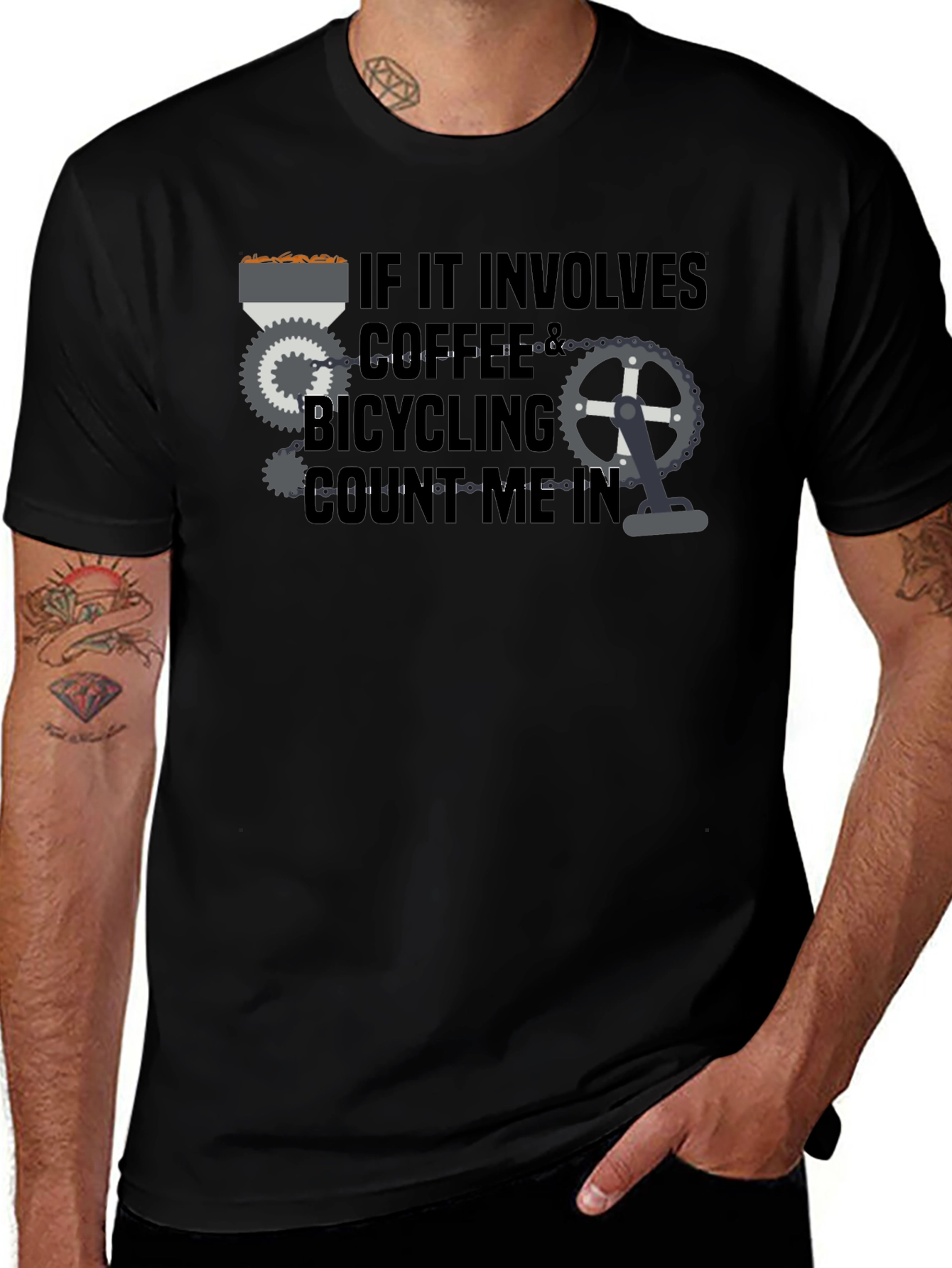 Coffee & Bicycling T-Shirt - Count Me In!