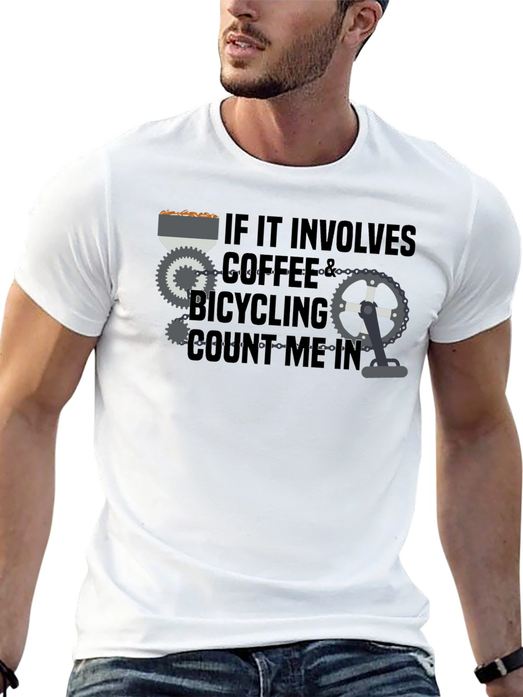 Coffee & Bicycling T-Shirt - Count Me In!