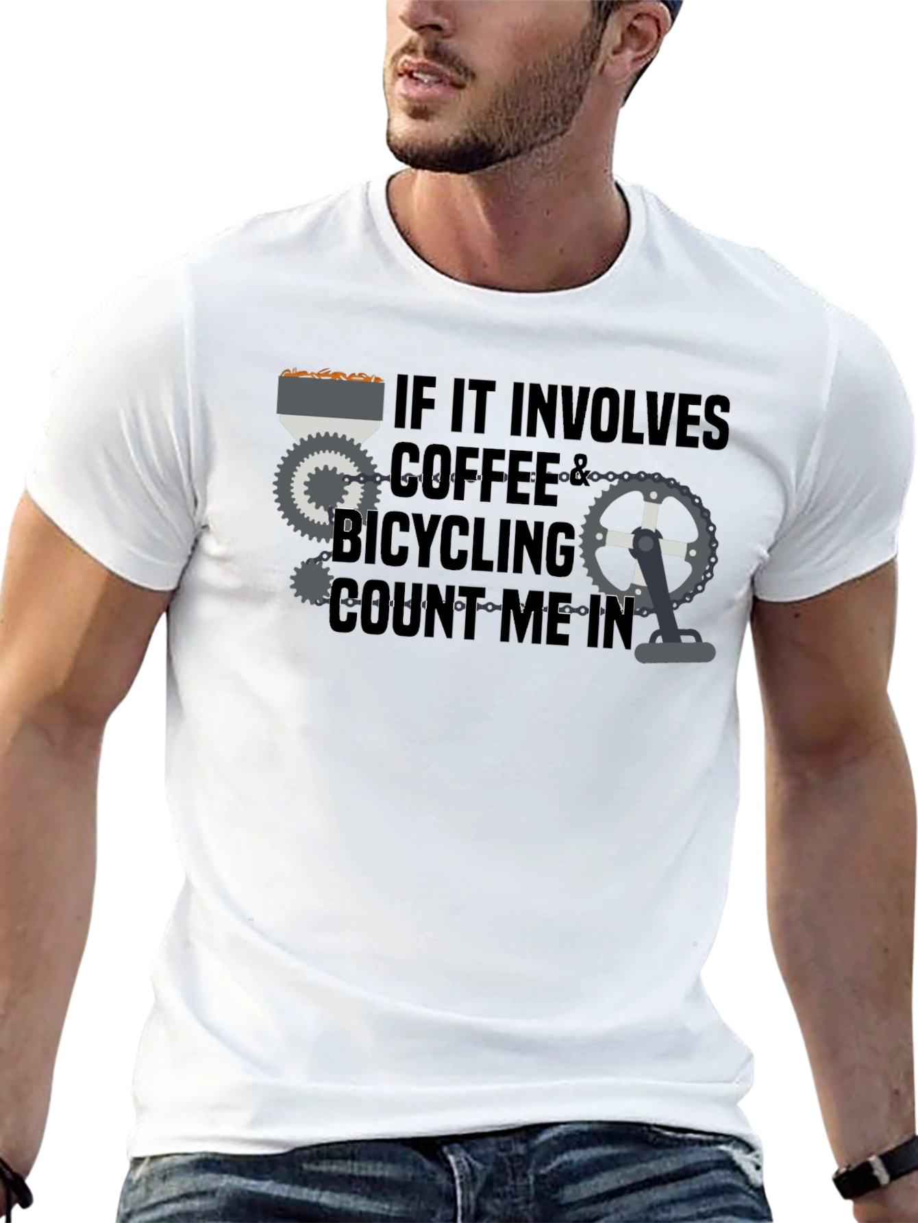 Coffee & Bicycling T-Shirt - Count Me In!
