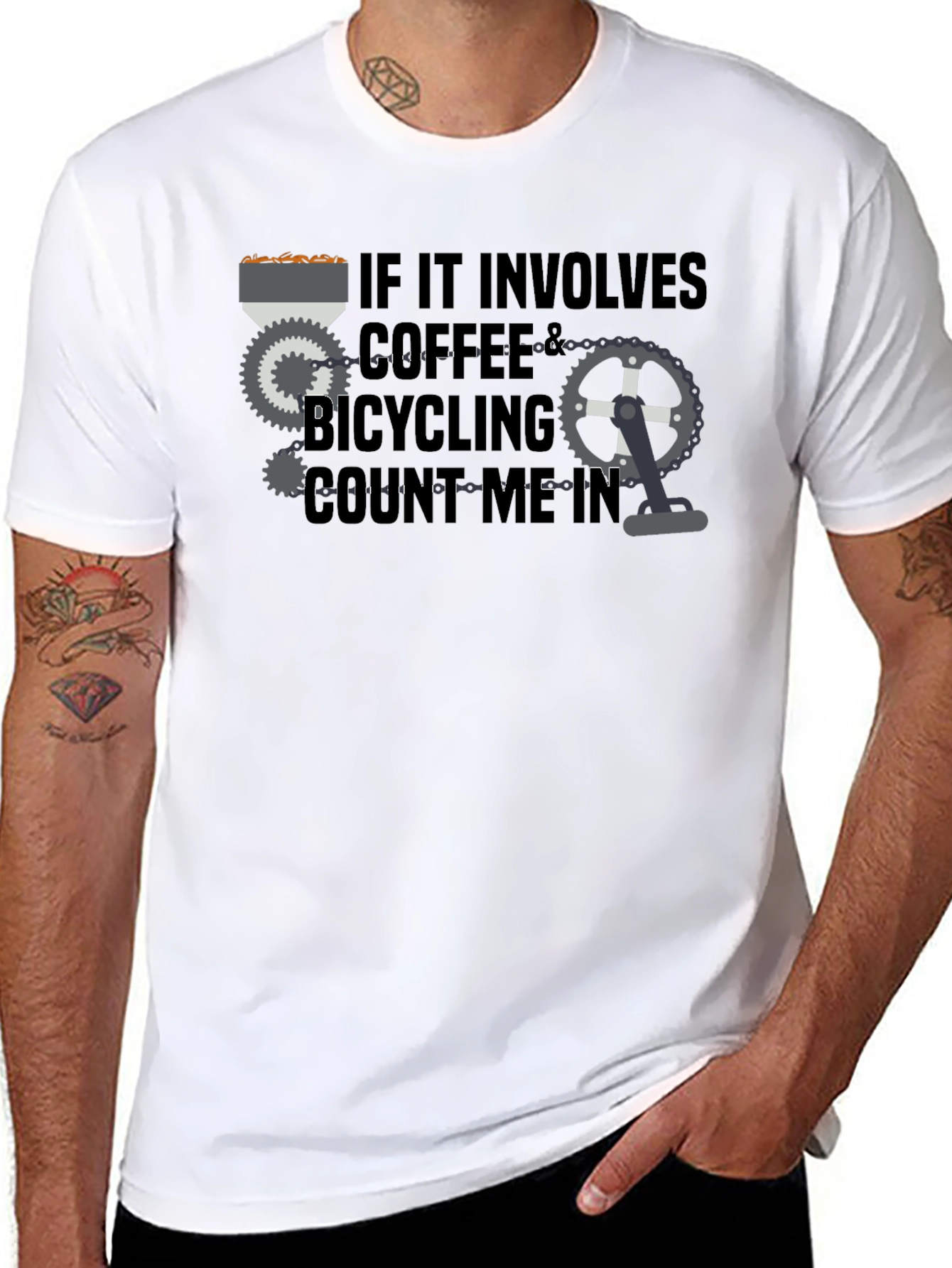 Coffee & Bicycling T-Shirt - Count Me In!