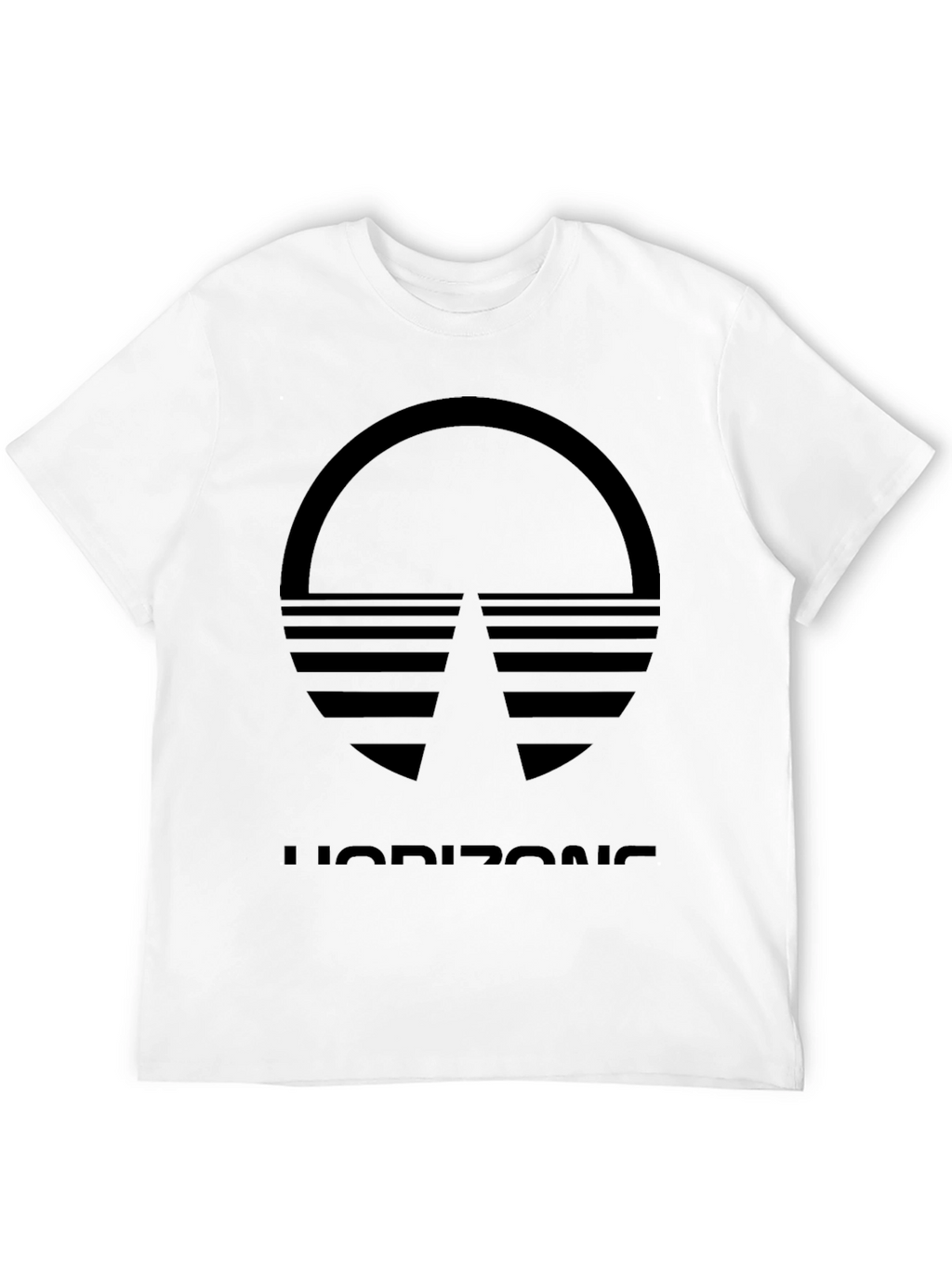Black Horizon Graphic Tee - Retro Style
