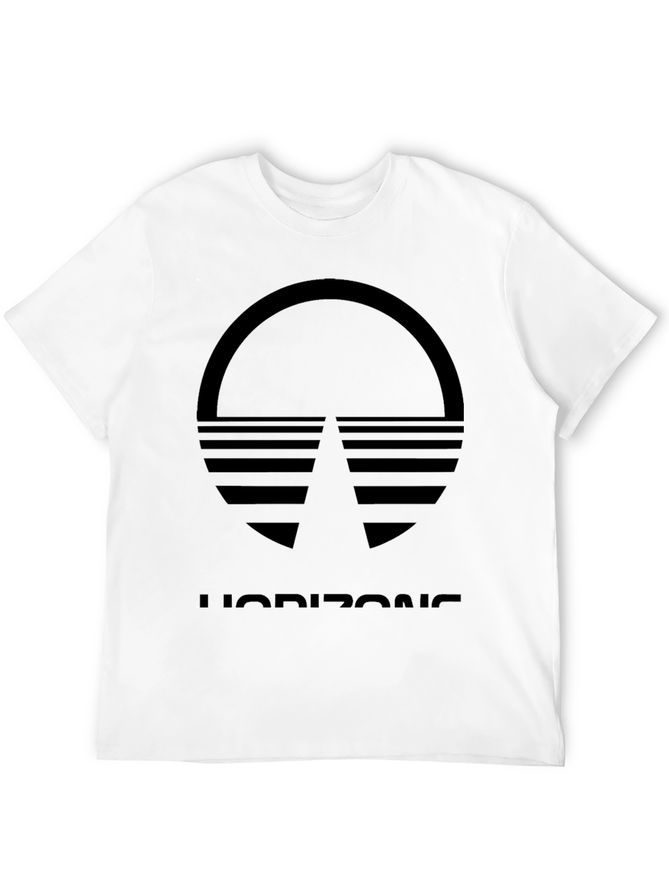 Black Horizon Graphic Tee - Retro Style