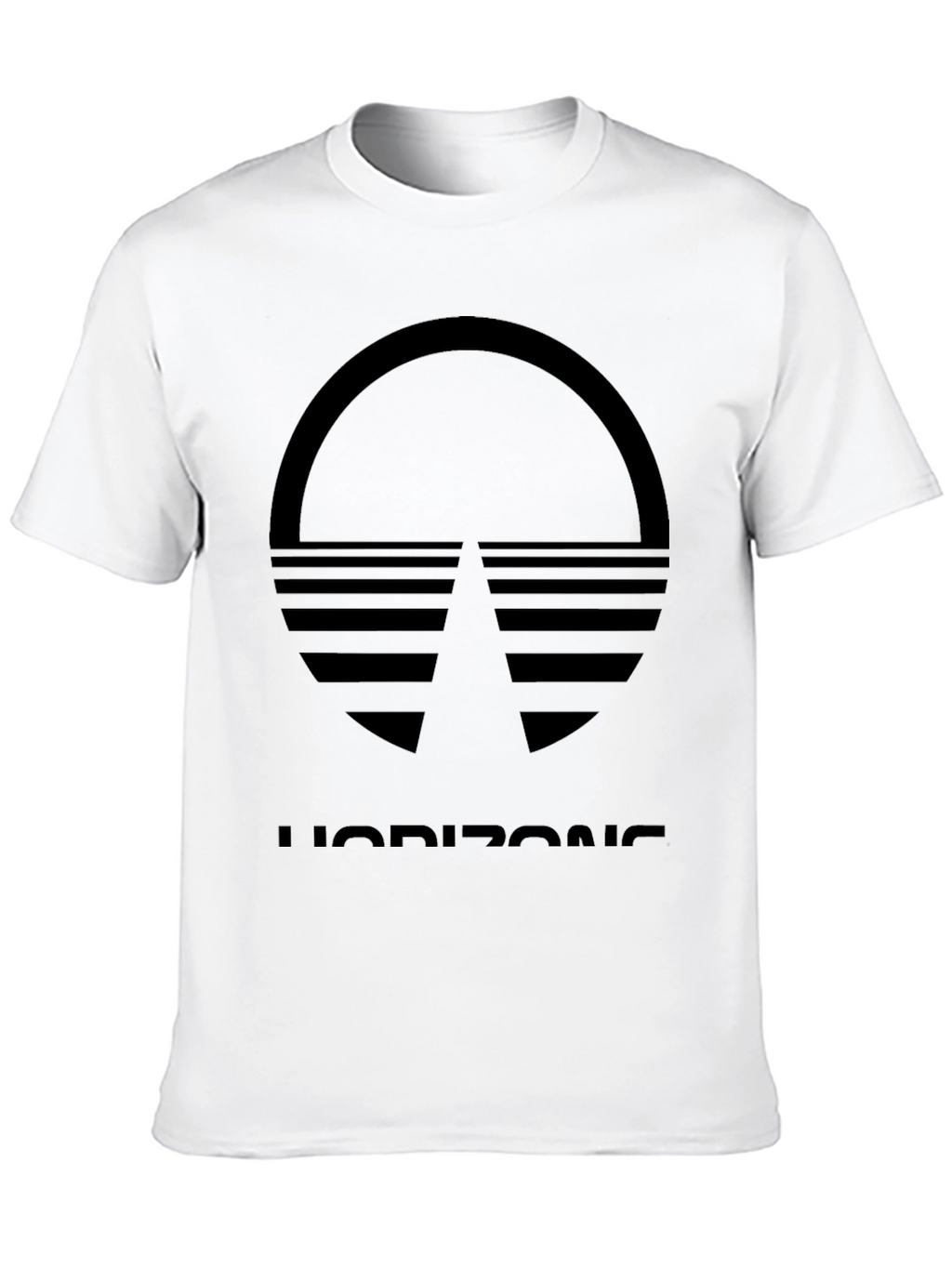 Black Horizon Graphic Tee - Retro Style