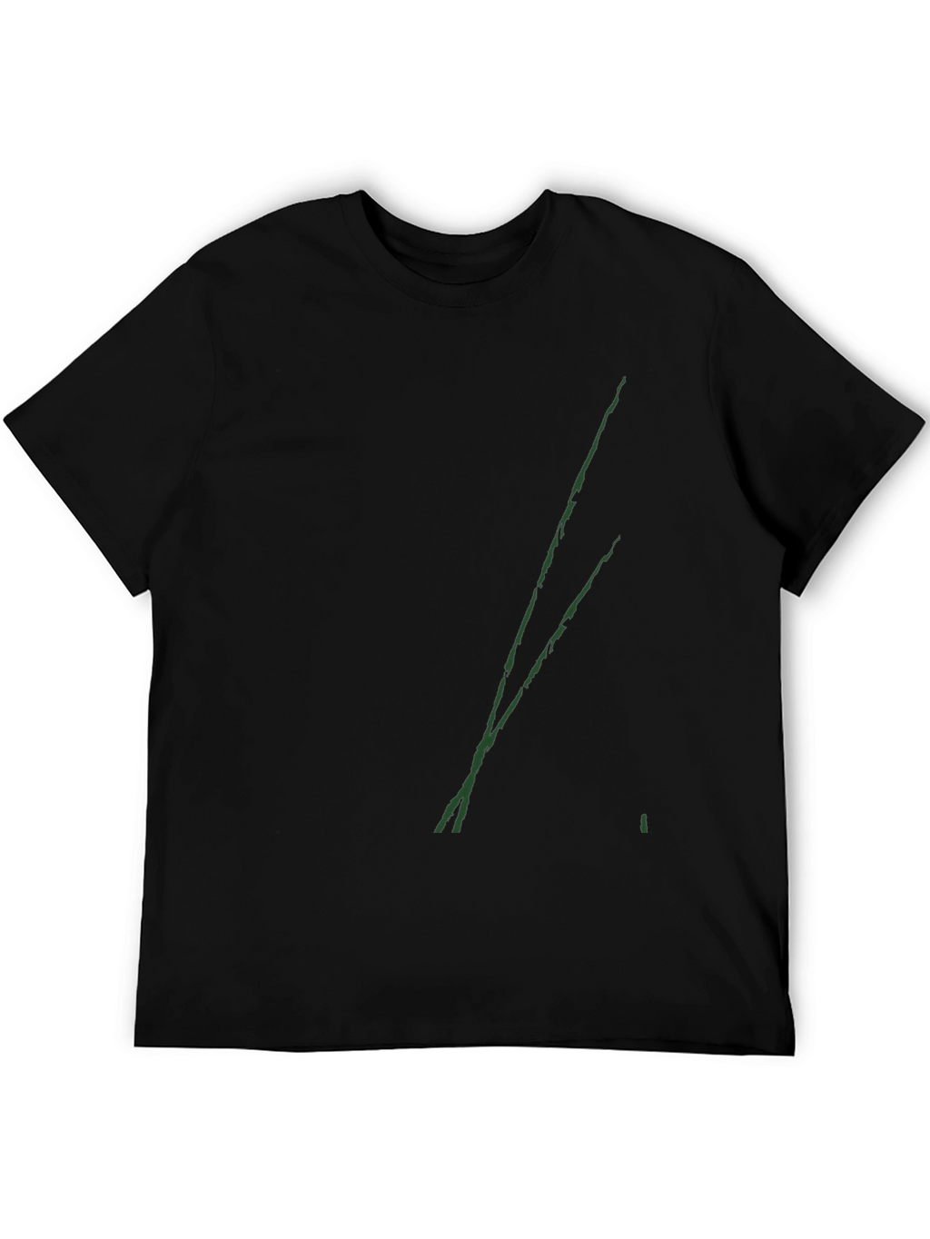 Mens Black Graphic Tee - Abstract Design