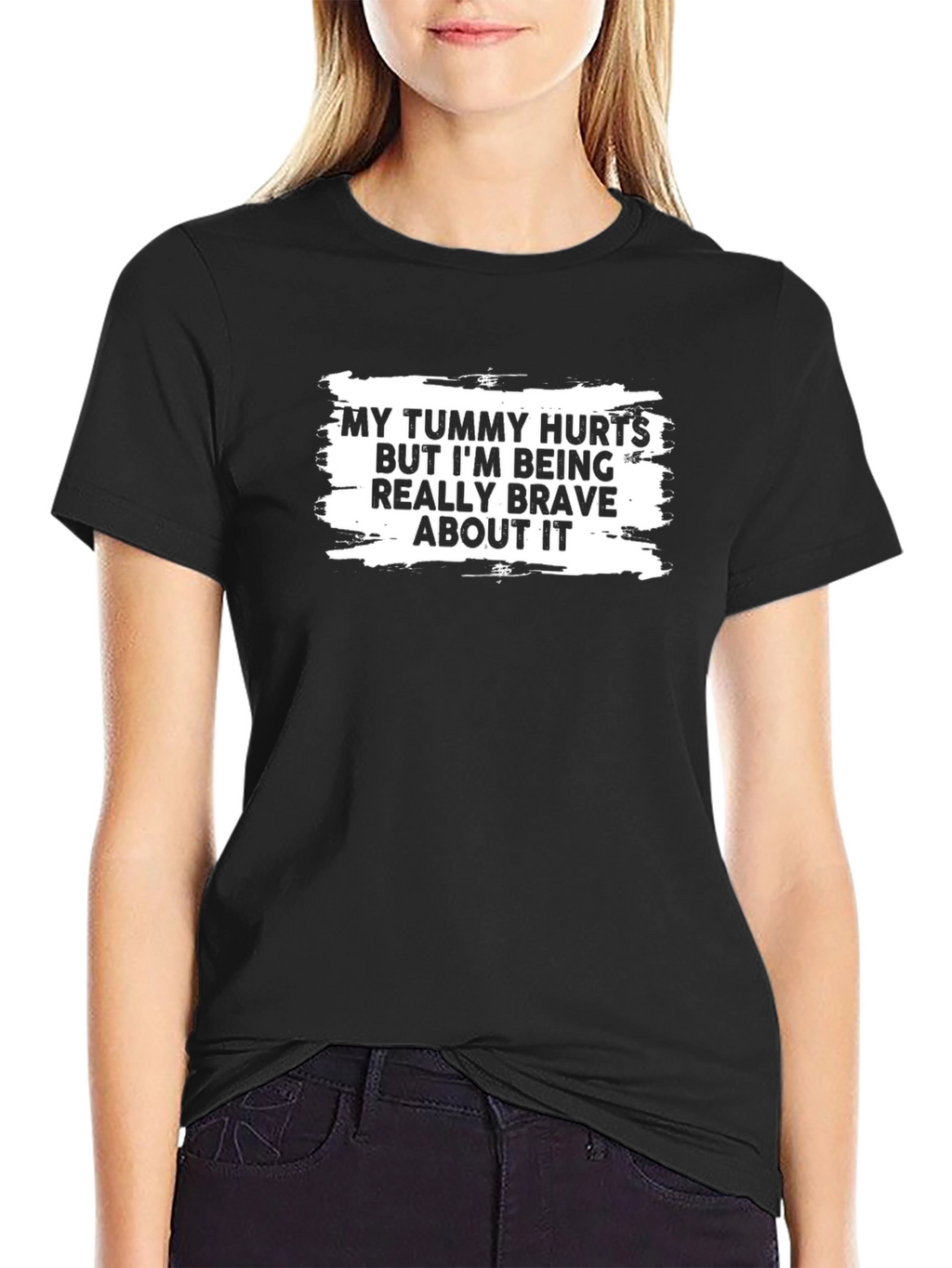 Funny Tummy Hurts Graphic Tee
