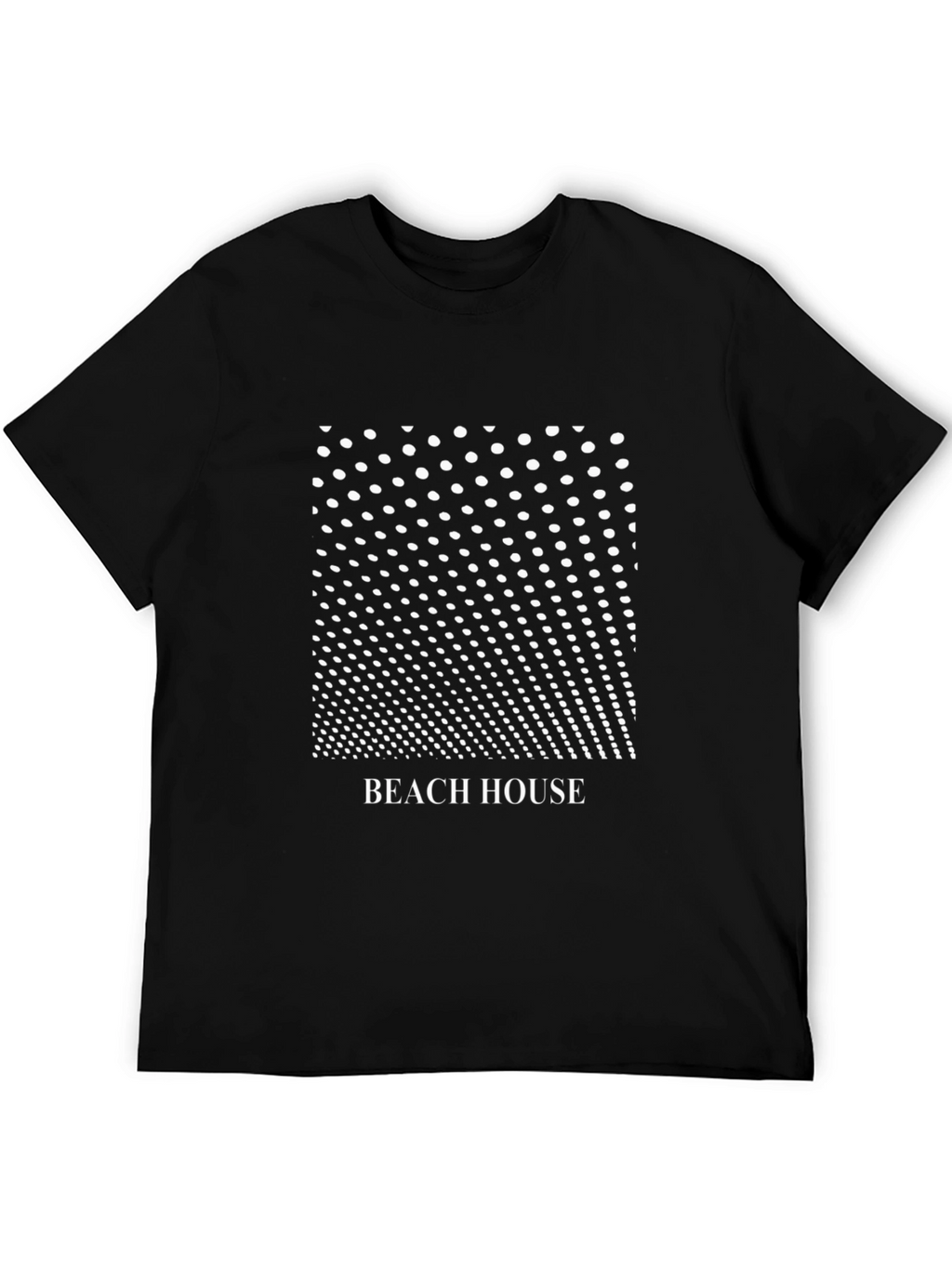 Beach House Graphic Black T-Shirt