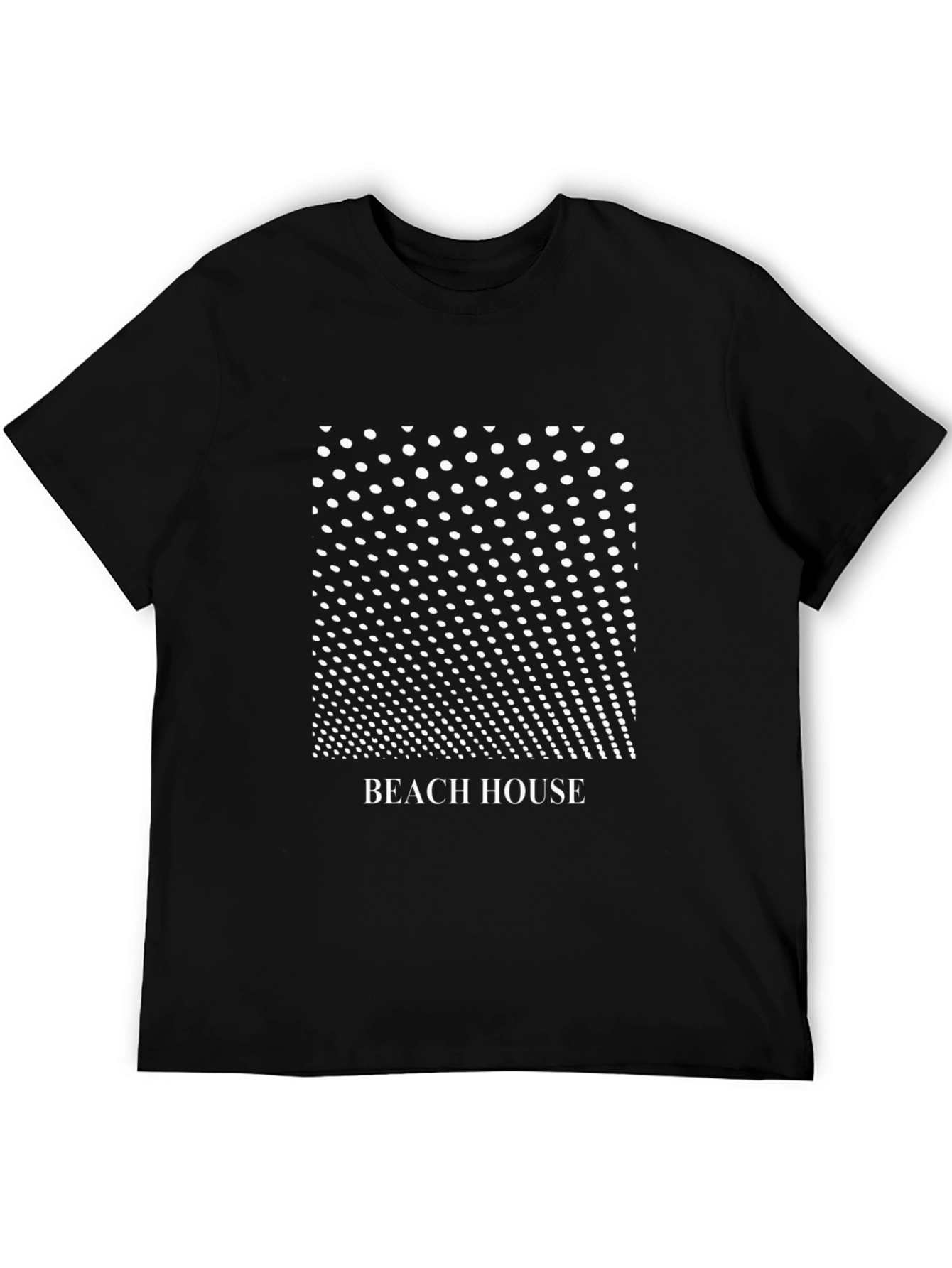 Beach House Graphic Black T-Shirt