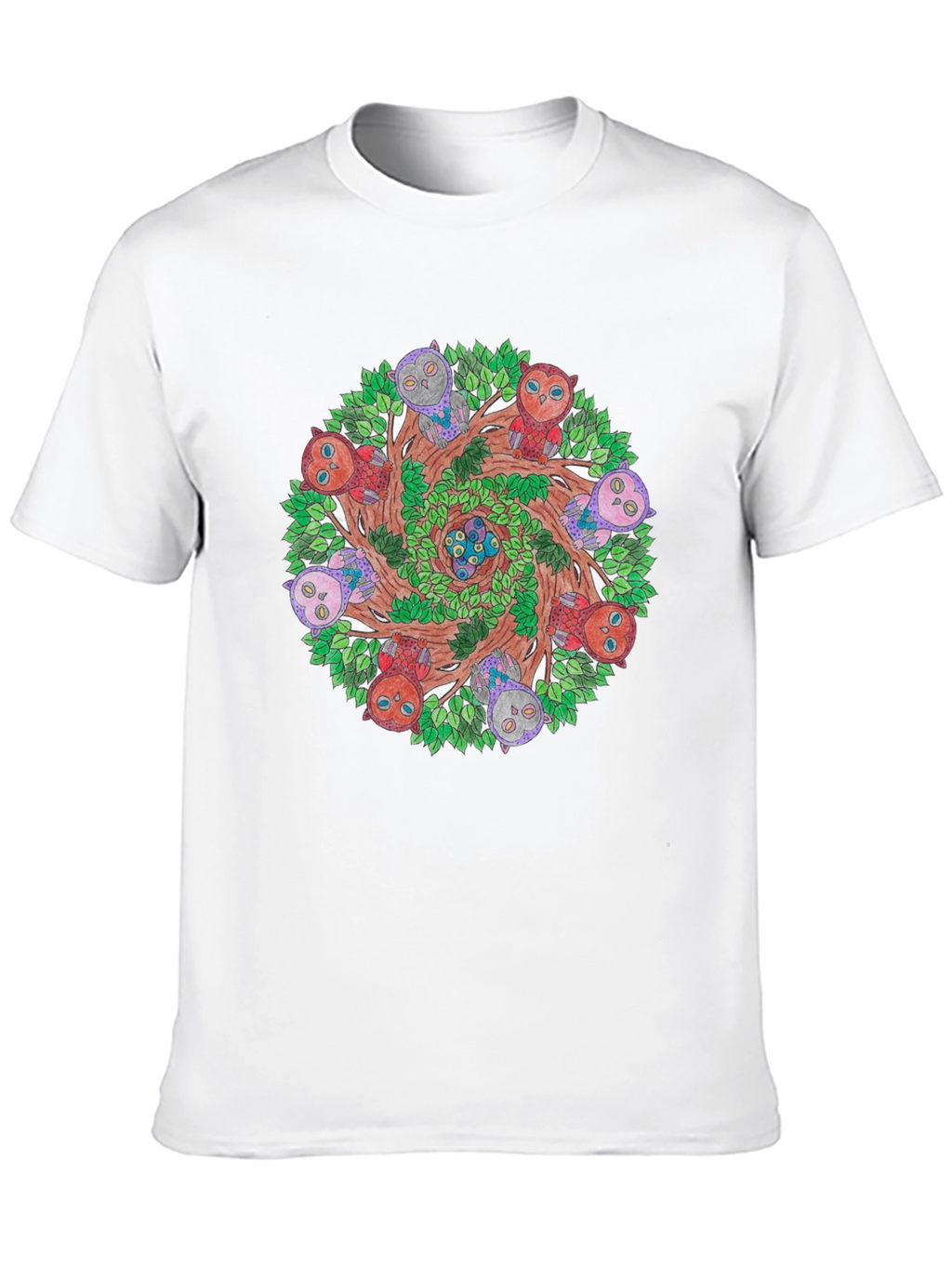 Owl Mandala Graphic Tee - Nature Inspired Design