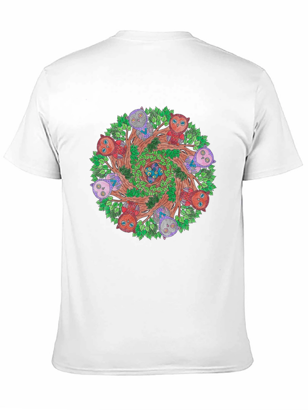 Owl Mandala Graphic Tee - Nature Inspired Design