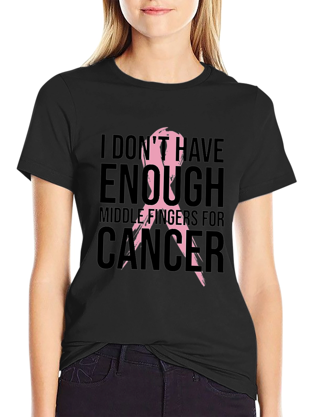 Cancer Awareness T-Shirt - Middle Fingers For Cancer